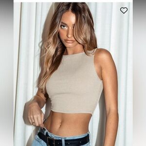 Darlington crop top beige